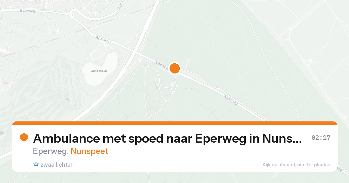 Ambulance met spoed naar Eperweg in Nunspeet — 22 aug 2026