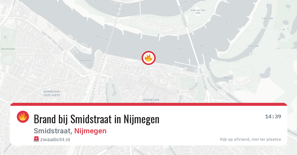 Brand bij Smidstraat in Nijmegen — 20 jul 2026