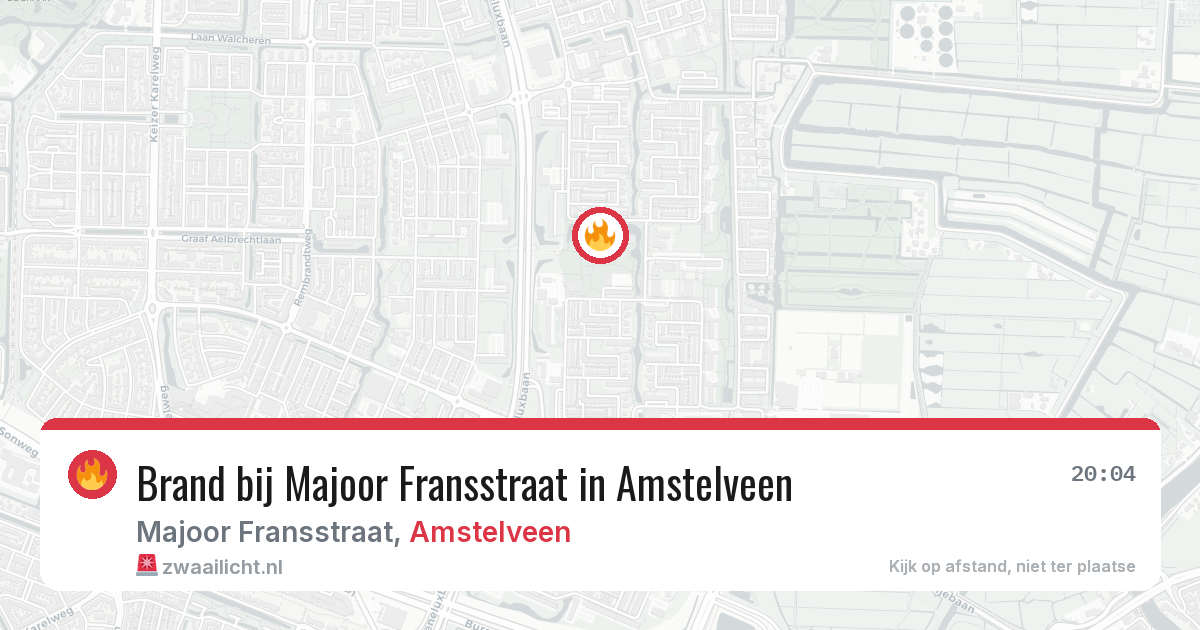 Brand bij Majoor Fransstraat in Amstelveen — 2 jun 2026