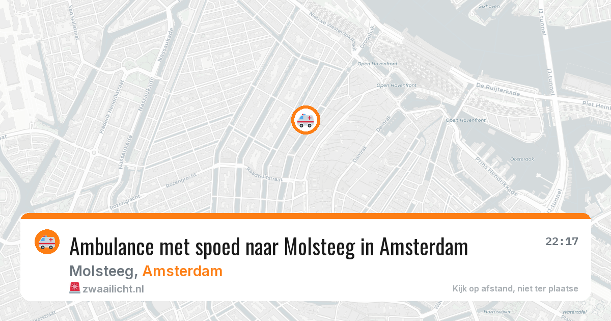 Ambulance met spoed naar Molsteeg in Amsterdam — 4 mei 2026