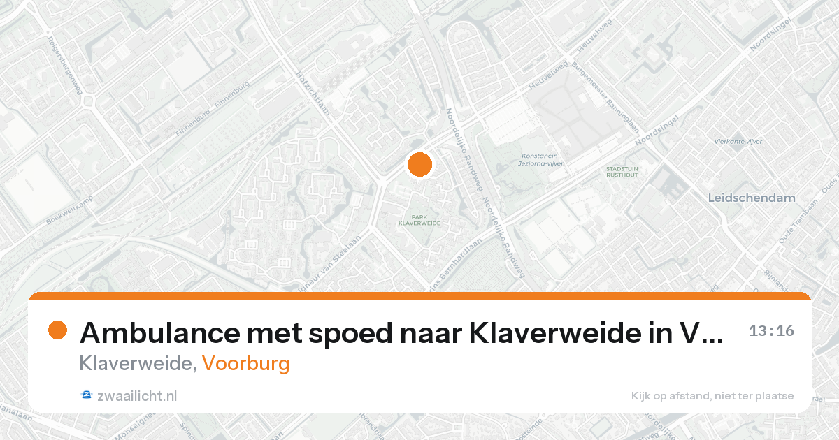 Ambulance met spoed naar Klaverweide in Voorburg — 2 mrt 2026
