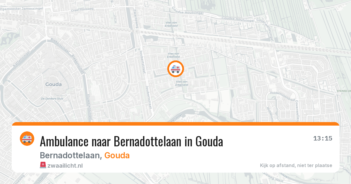 Ambulance naar Bernadottelaan in Gouda — 3 jun 2026