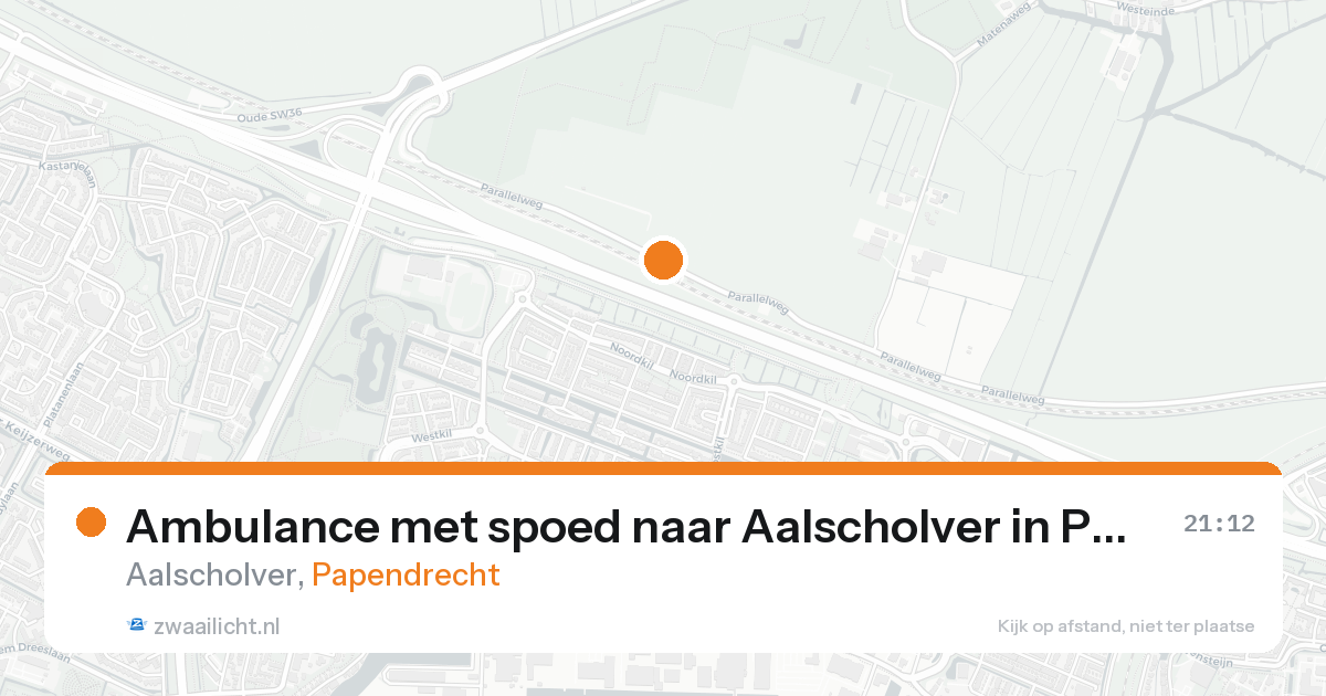Ambulance met spoed naar Aalscholver in Papendrecht — 21 aug 2026