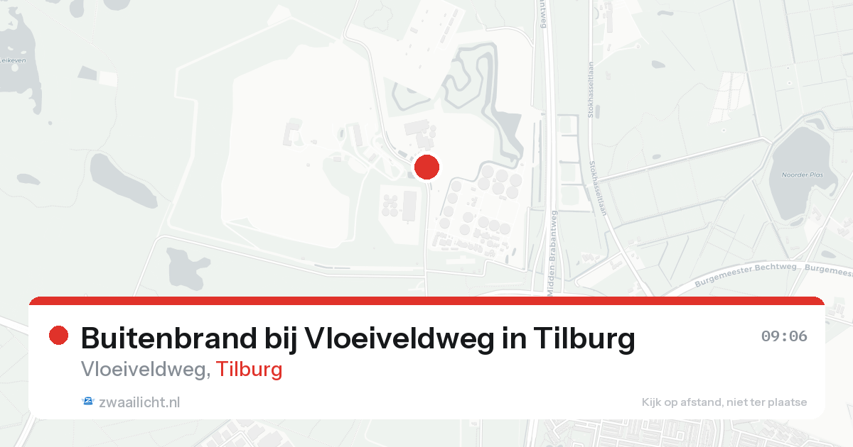 Buitenbrand bij Vloeiveldweg in Tilburg — 17 aug 2026