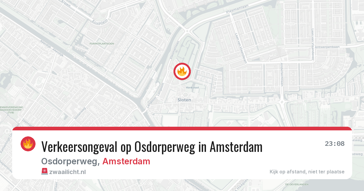 Verkeersongeval op Osdorperweg in Amsterdam — 18 apr 2026