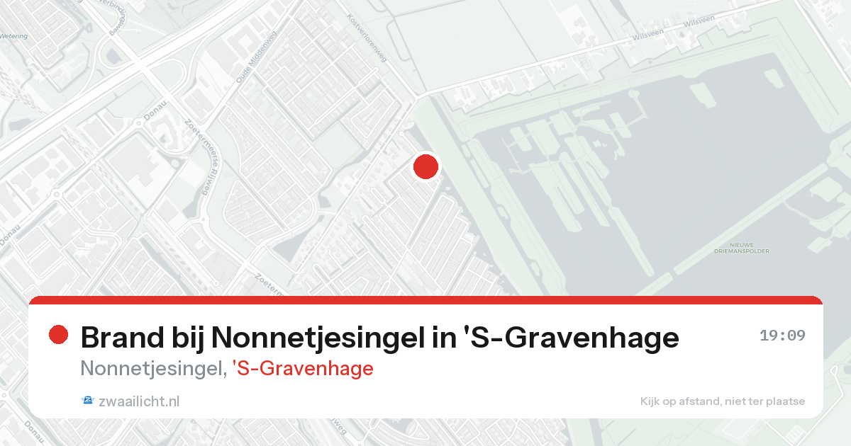 Brand bij Nonnetjesingel in 'S-Gravenhage — 18 aug 2026