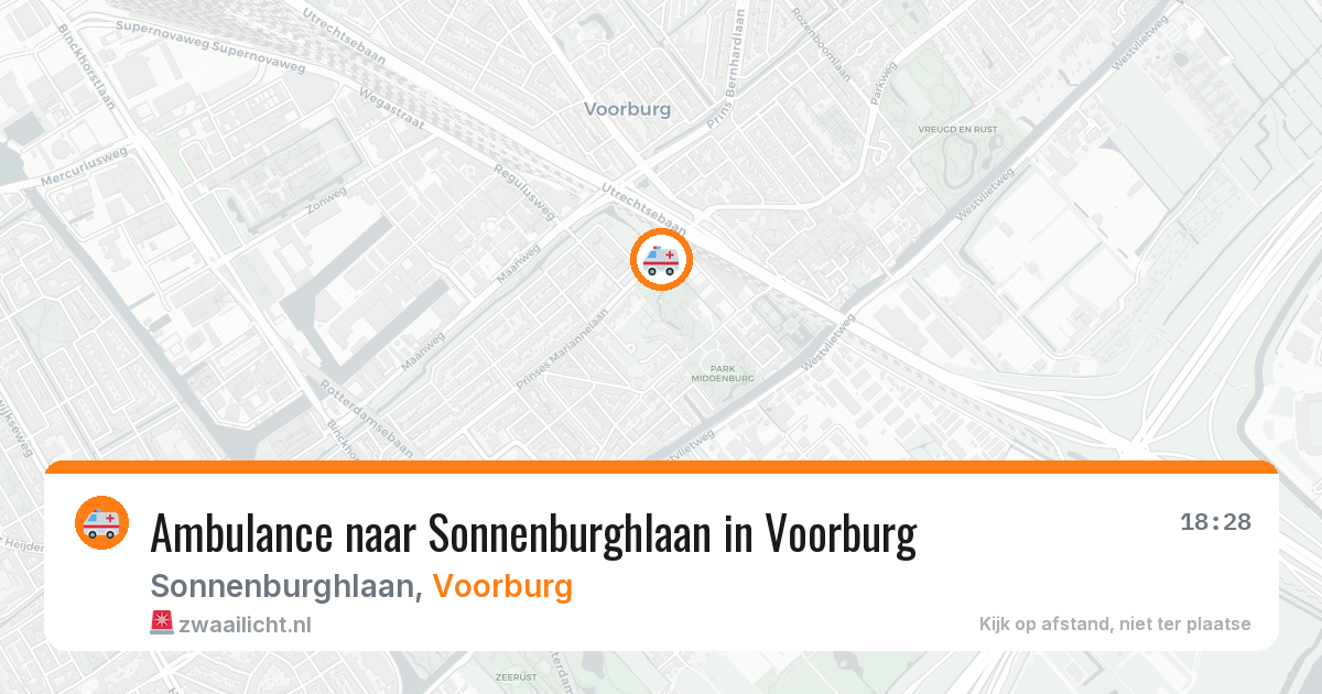 Ambulance naar Sonnenburghlaan in Voorburg — 29 mei 2026