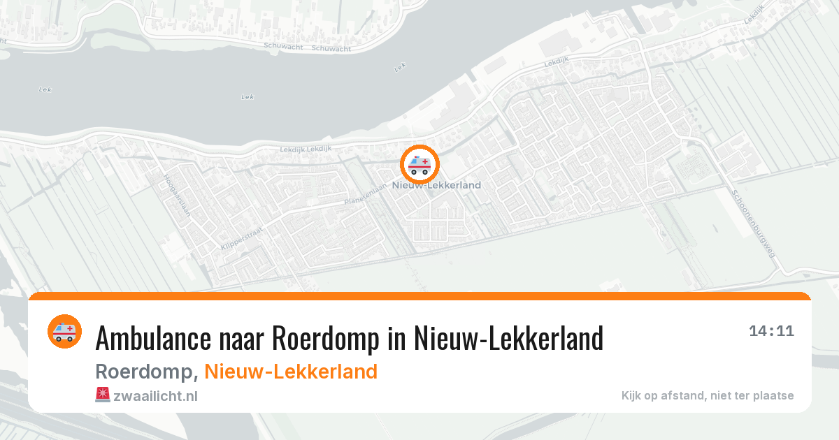 Ambulance naar Roerdomp in Nieuw-Lekkerland — 31 jul 2026