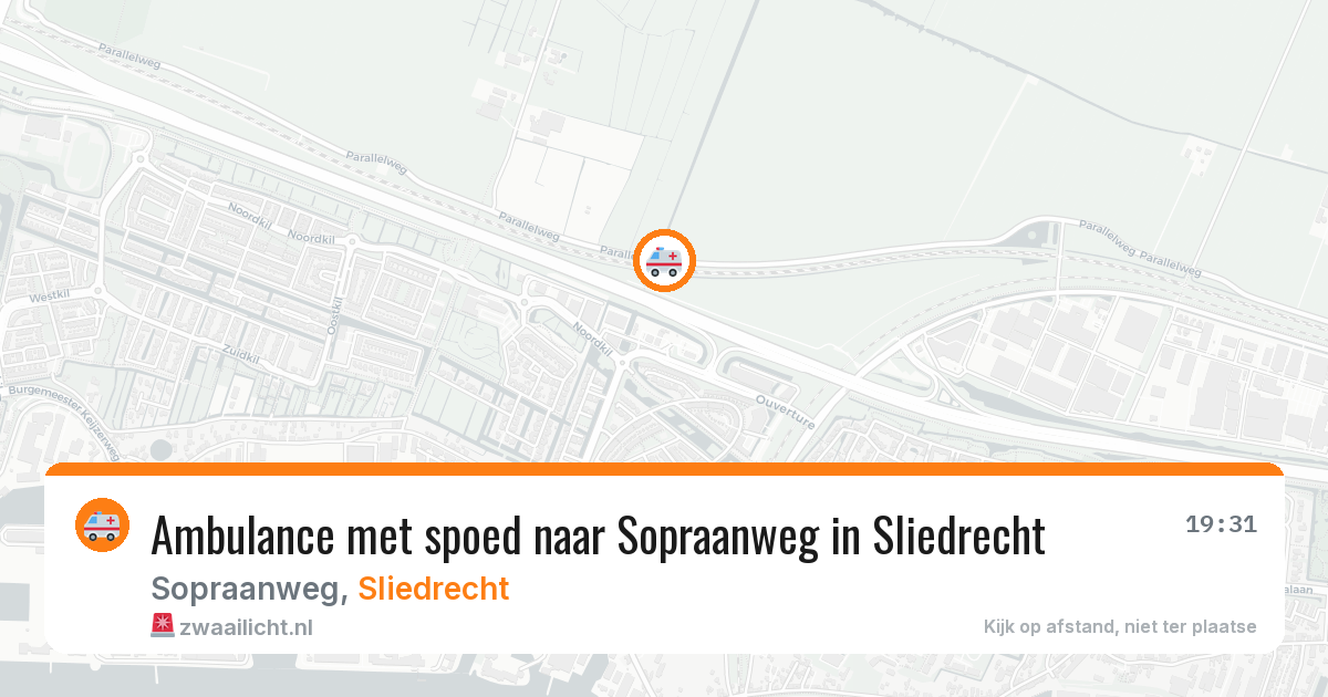 Ambulance met spoed naar Sopraanweg in Sliedrecht — 27 jun 2026