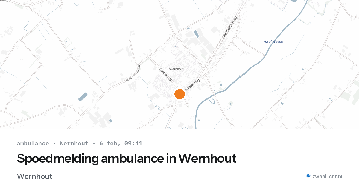 Spoedmelding ambulance in Wernhout — 6 feb 2026