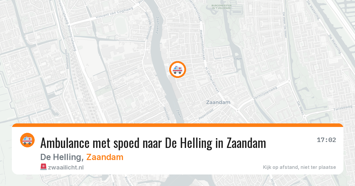 Ambulance met spoed naar De Helling in Zaandam — 20 mei 2026