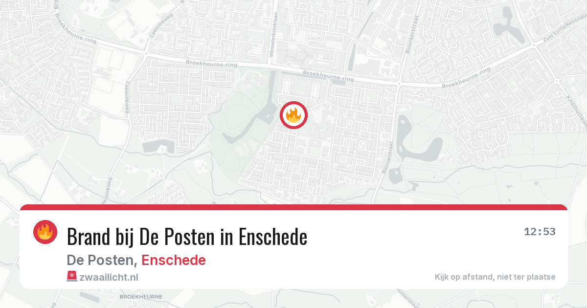 Brand bij De Posten in Enschede — 23 jun 2026