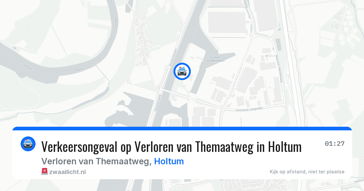 Verkeersongeval op Verloren van Themaatweg in Holtum — 18 jan 2026