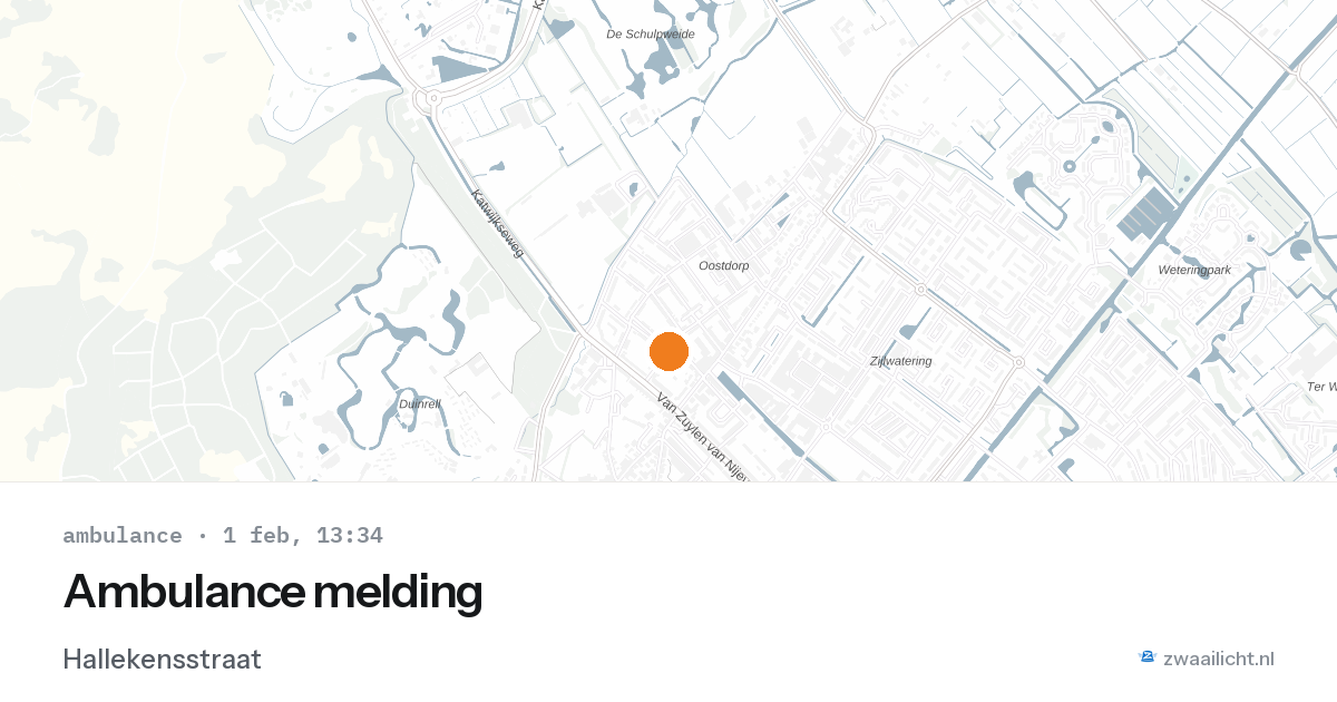 Ambulance melding — 1 feb 2026