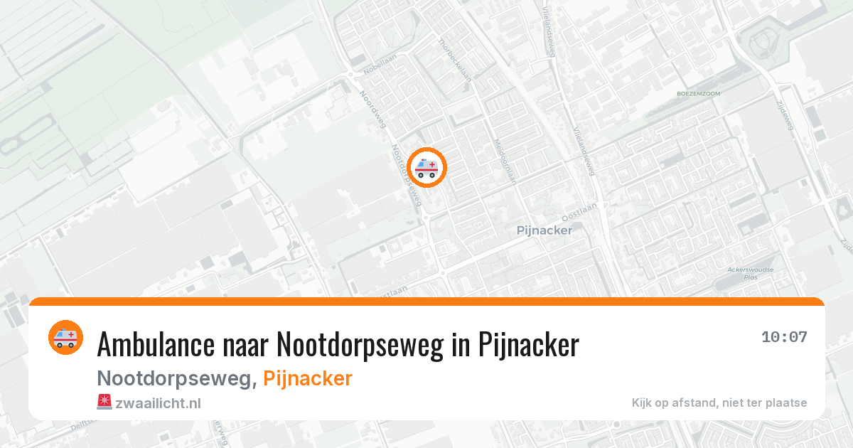 Ambulance naar Nootdorpseweg in Pijnacker — 9 jul 2026