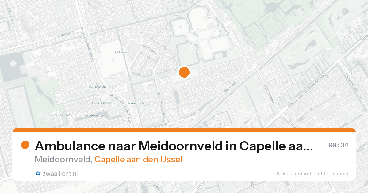 Ambulance naar Meidoornveld in Capelle aan den IJssel — 16 aug 2026