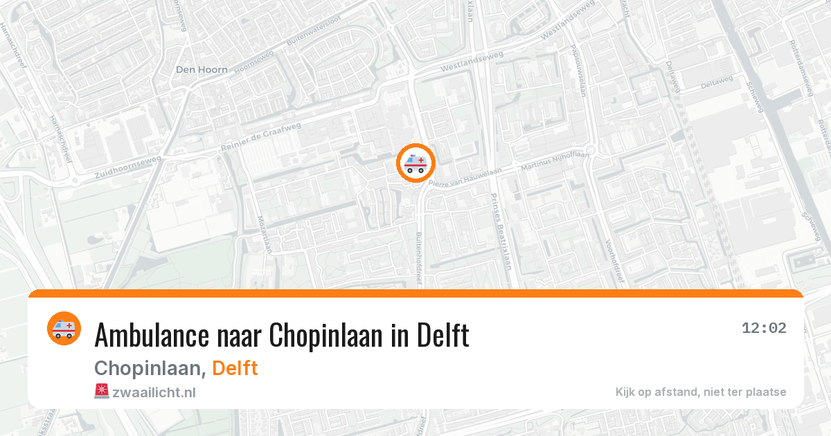 Ambulance naar Chopinlaan in Delft — 19 mrt 2026