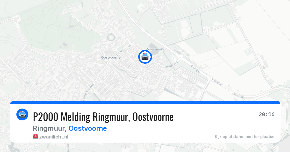 P2000 Melding Ringmuur, Oostvoorne — 2 jul 2026