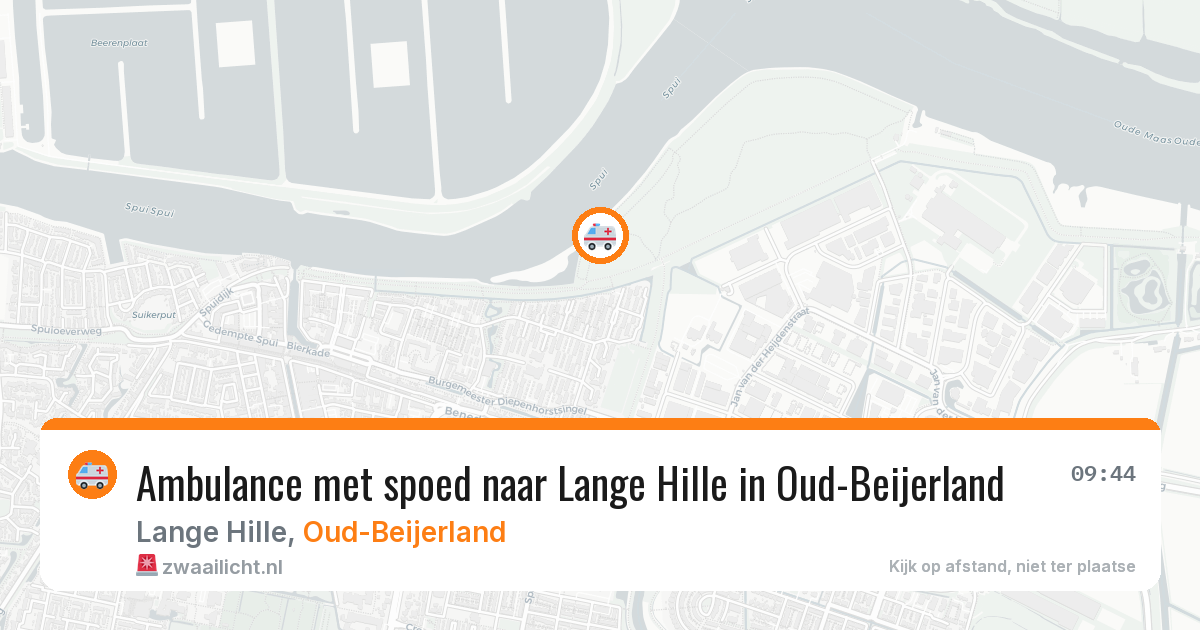 Ambulance met spoed naar Lange Hille in Oud-Beijerland — 23 jul 2026