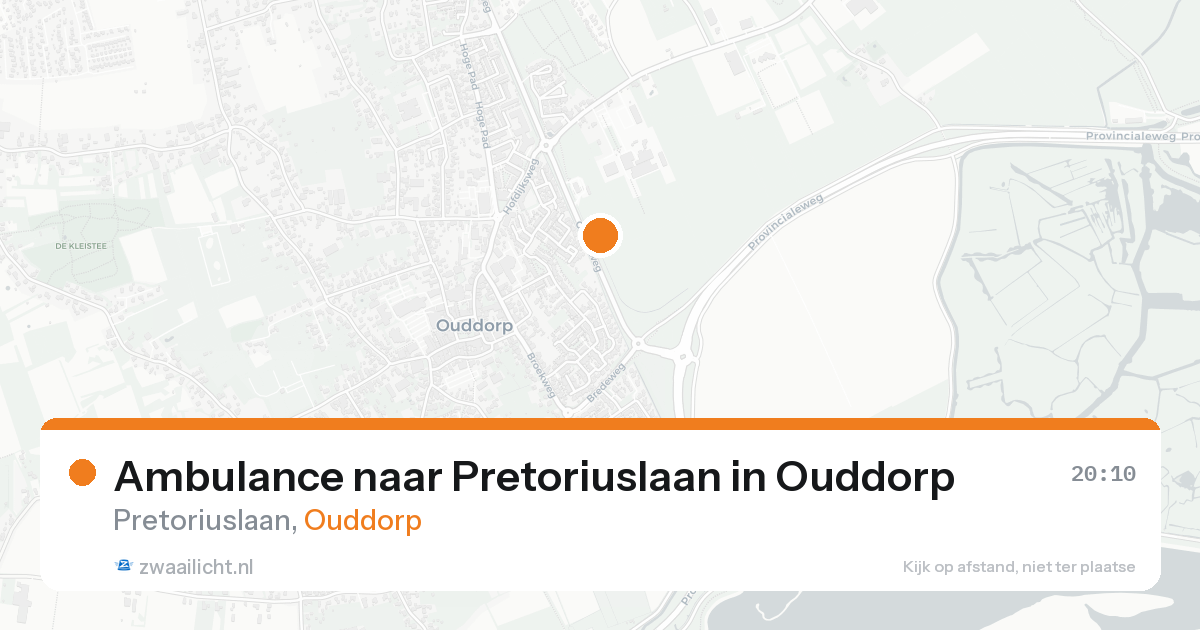 Ambulance naar Pretoriuslaan in Ouddorp — 30 mei 2026