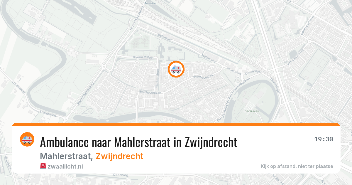 Ambulance naar Mahlerstraat in Zwijndrecht — 20 jun 2026