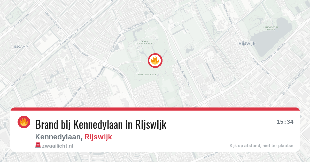 Brand bij Kennedylaan in Rijswijk — 7 jul 2026