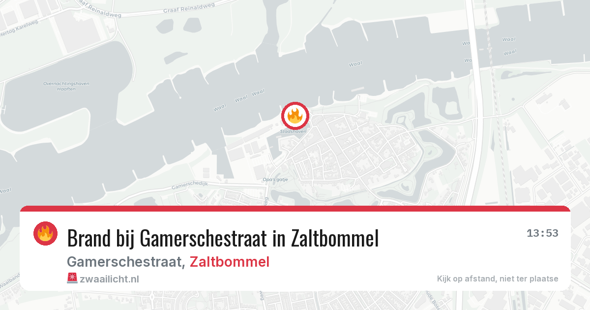 Brand bij Gamerschestraat in Zaltbommel — 7 jul 2026