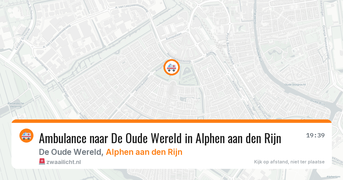 Ambulance naar De Oude Wereld in Alphen aan den Rijn — 31 jul 2026