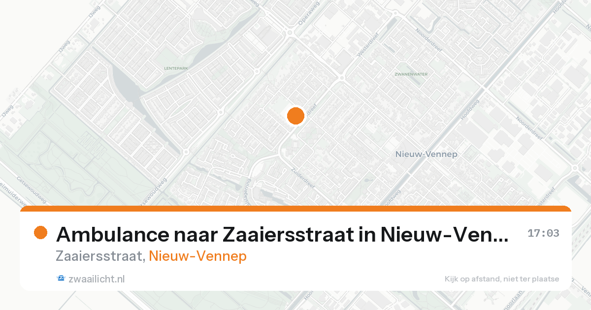Ambulance naar Zaaiersstraat in Nieuw-Vennep — 21 aug 2026