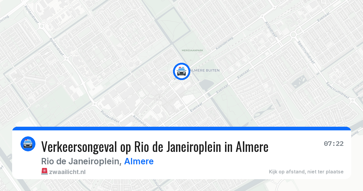 Verkeersongeval op Rio de Janeiroplein in Almere — 22 mei 2026