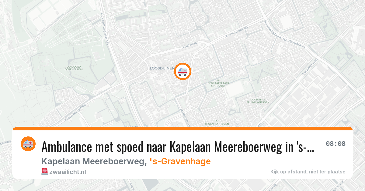 Ambulance met spoed naar Kapelaan Meereboerweg in 's-Gravenhage — 30 mrt 2026