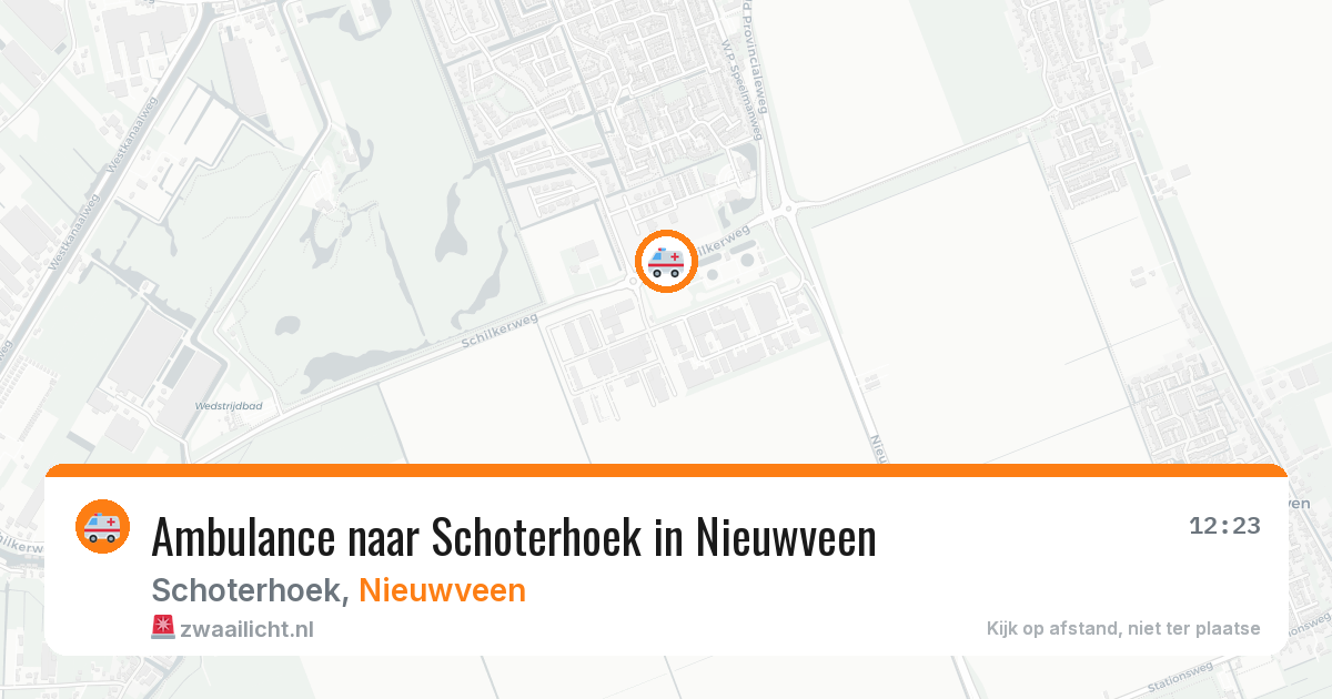 Ambulance naar Schoterhoek in Nieuwveen — 28 mei 2026
