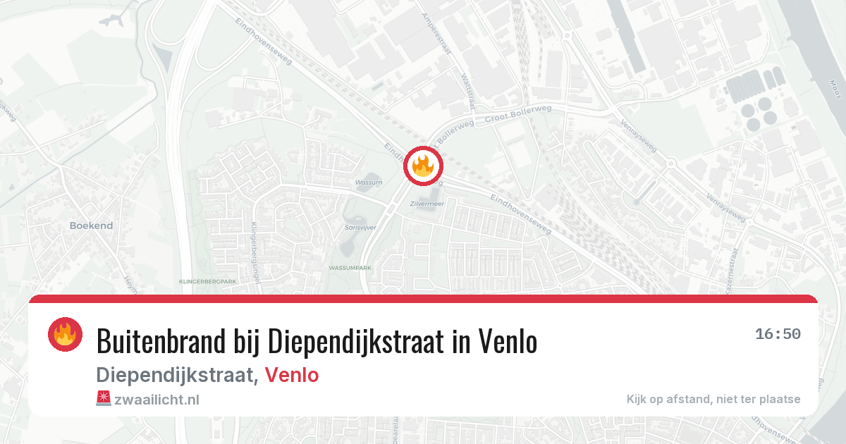 Buitenbrand bij Diependijkstraat in Venlo — 7 mrt 2026