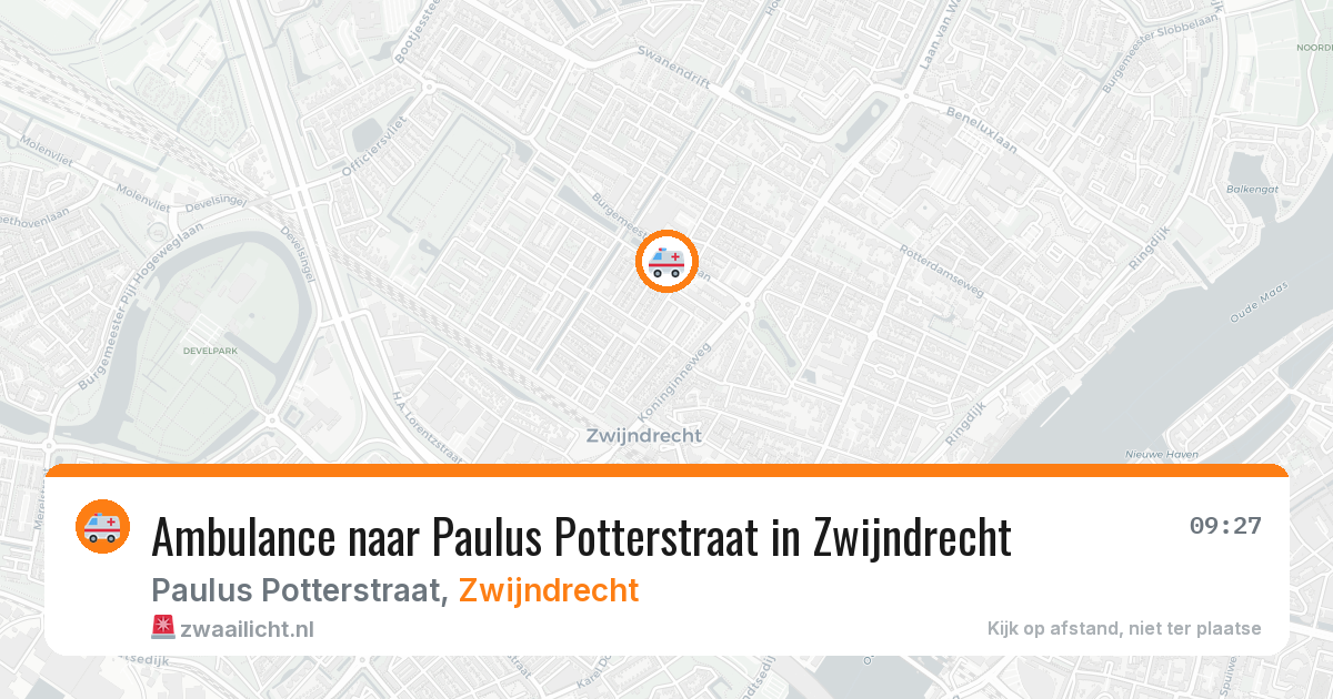 Ambulance naar Paulus Potterstraat in Zwijndrecht — 20 jun 2026
