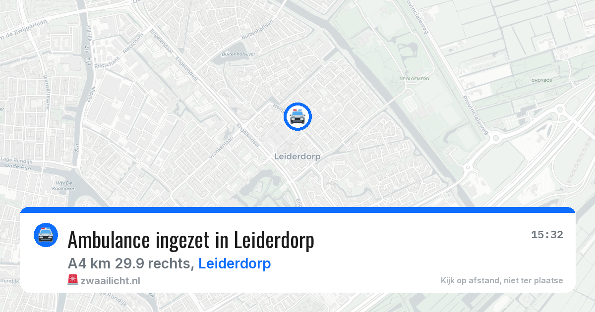 Ambulance ingezet in Leiderdorp — 21 mrt 2026
