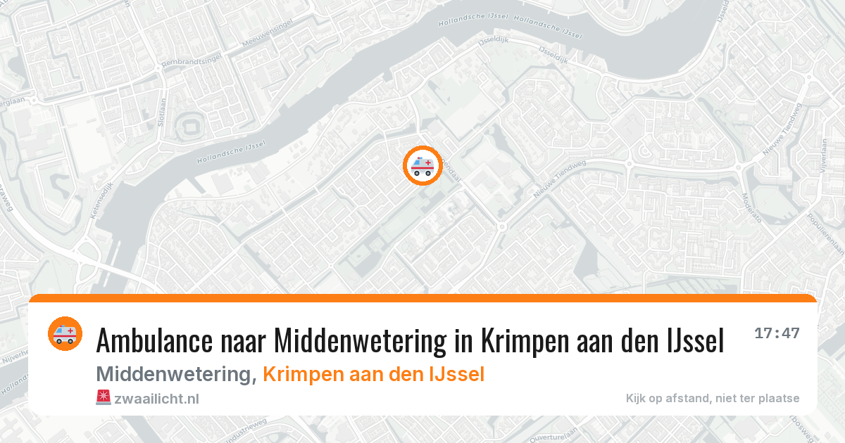 Ambulance naar Middenwetering in Krimpen aan den IJssel — 20 jun 2026