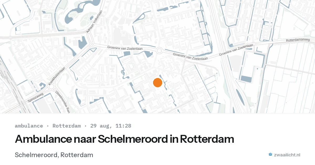 Ambulance naar Schelmeroord in Rotterdam — 29 aug 2026