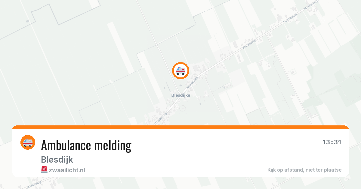 Ambulance melding — 14 jun 2026