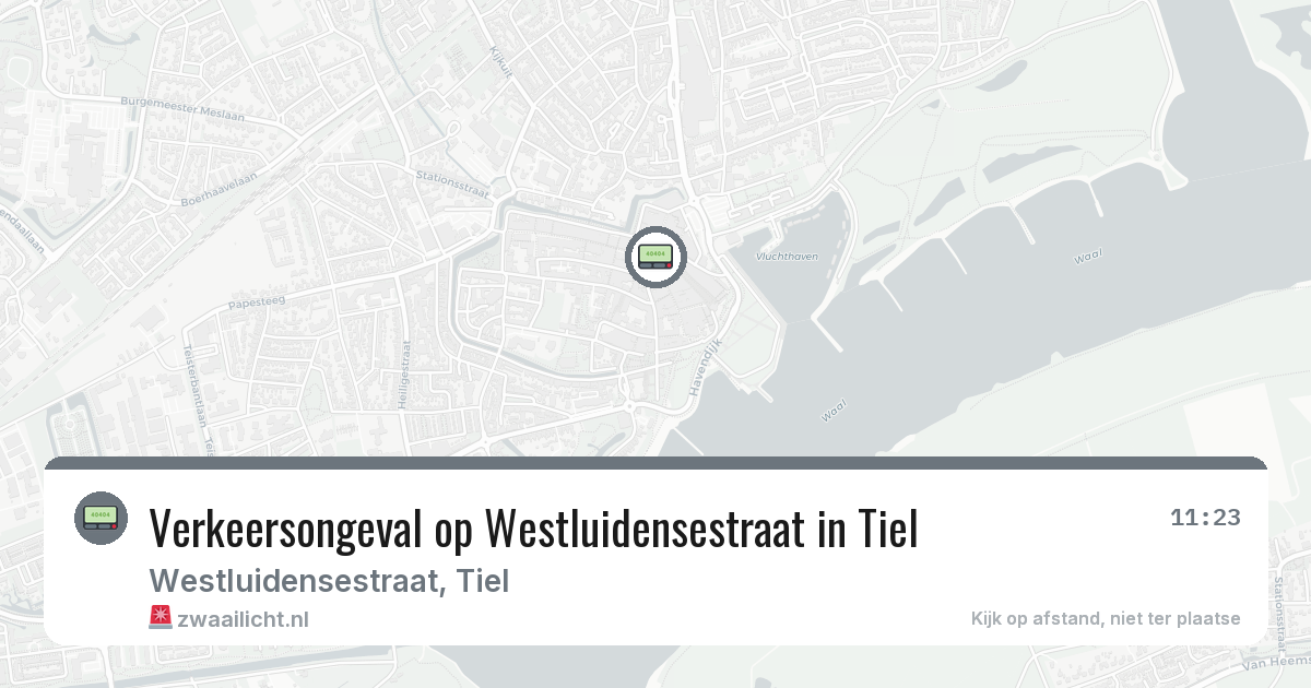 Verkeersongeval op Westluidensestraat in Tiel — 4 mei 2026
