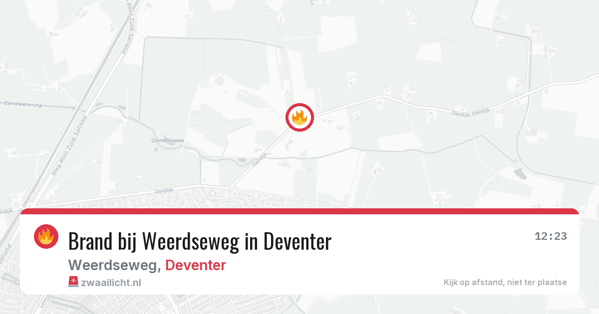 Brand bij Weerdseweg in Deventer — 18 jul 2026