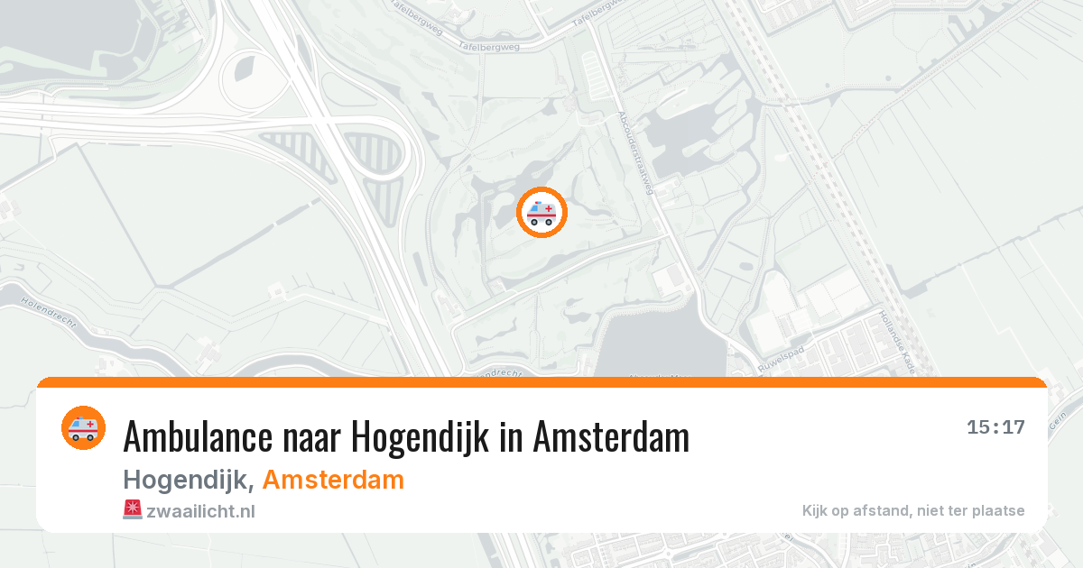 Ambulance naar Hogendijk in Amsterdam — 12 aug 2026