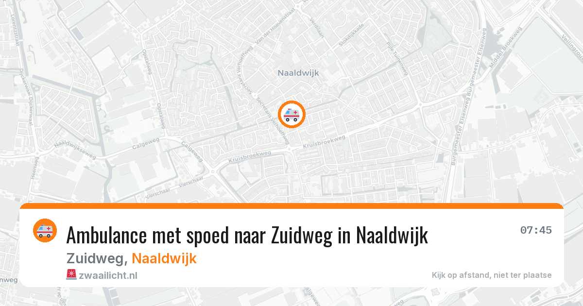 Ambulance met spoed naar Zuidweg in Naaldwijk — 7 jul 2026