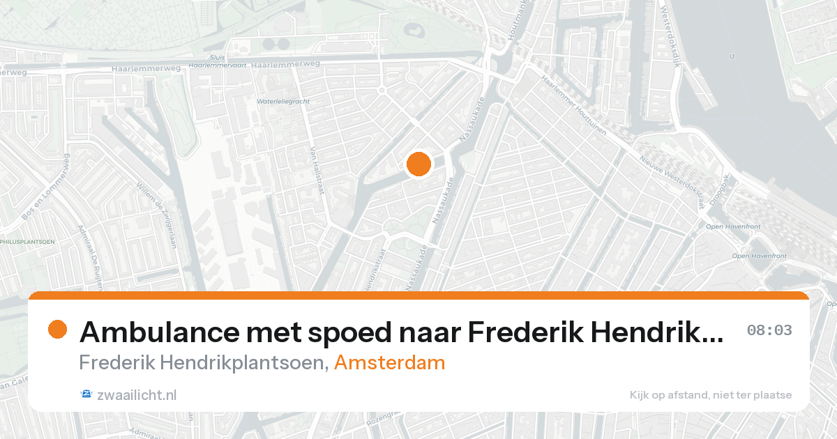 Ambulance met spoed naar Frederik Hendrikplantsoen in Amsterdam — 8 feb 2026