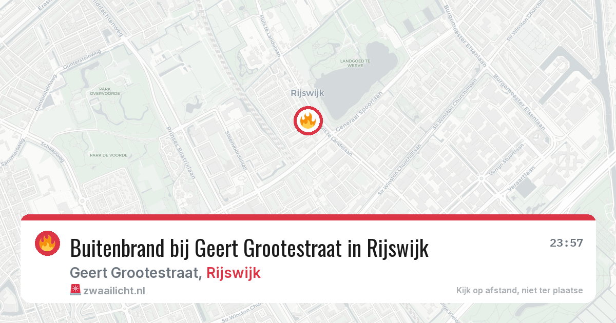 Buitenbrand bij Geert Grootestraat in Rijswijk — 10 jun 2026