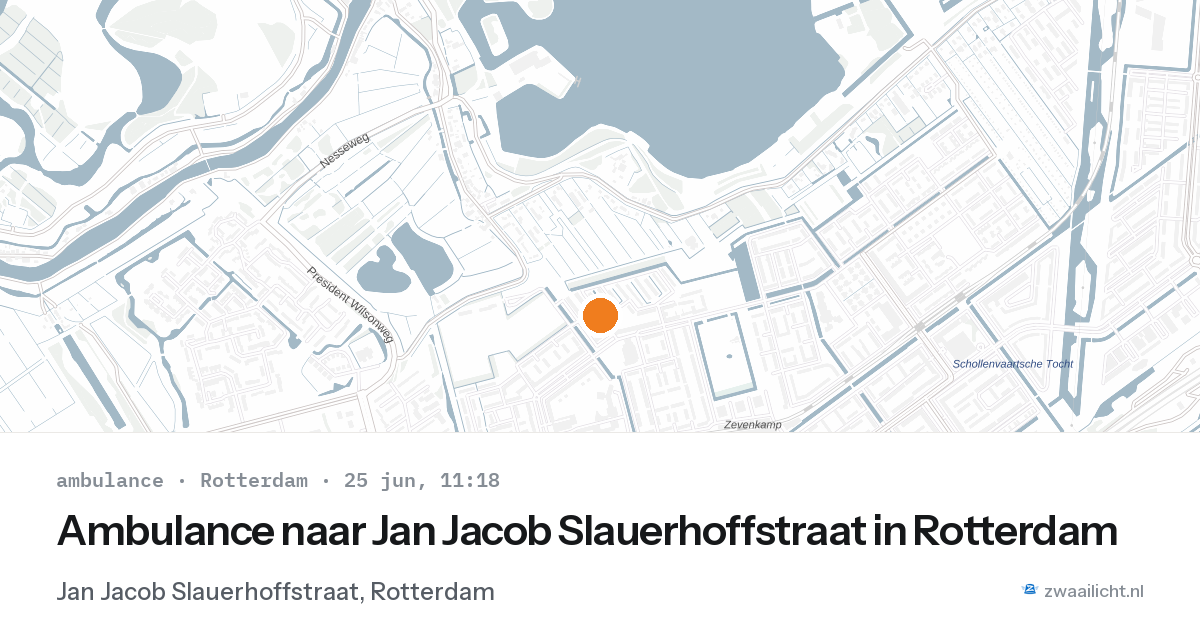 Ambulance naar Jan Jacob Slauerhoffstraat in Rotterdam — 25 jun 2026