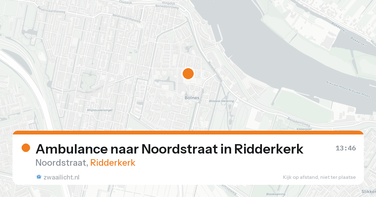Ambulance naar Noordstraat in Ridderkerk — 31 jan 2026