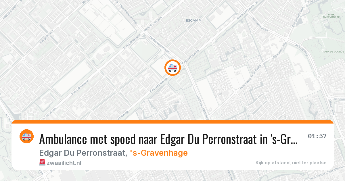 Ambulance met spoed naar Edgar Du Perronstraat in 's-Gravenhage — 3 jul 2026