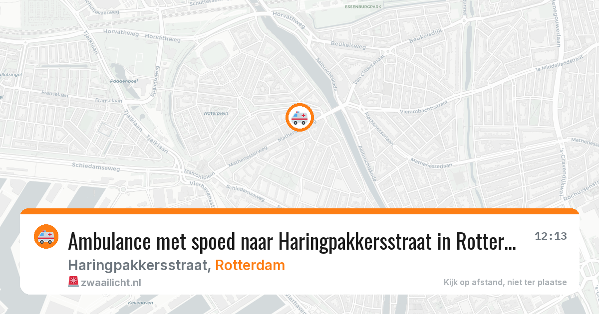 Ambulance met spoed naar Haringpakkersstraat in Rotterdam — 17 mei 2026