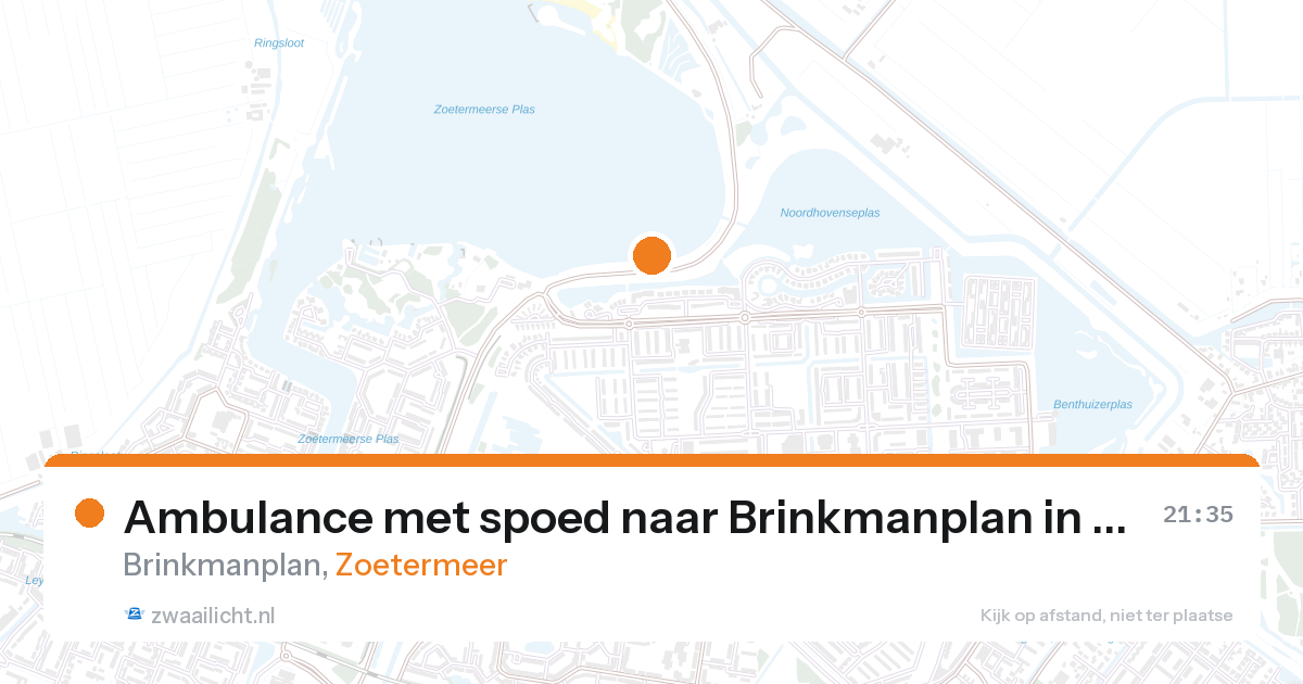 Ambulance met spoed naar Brinkmanplan in Zoetermeer — 26 aug 2026