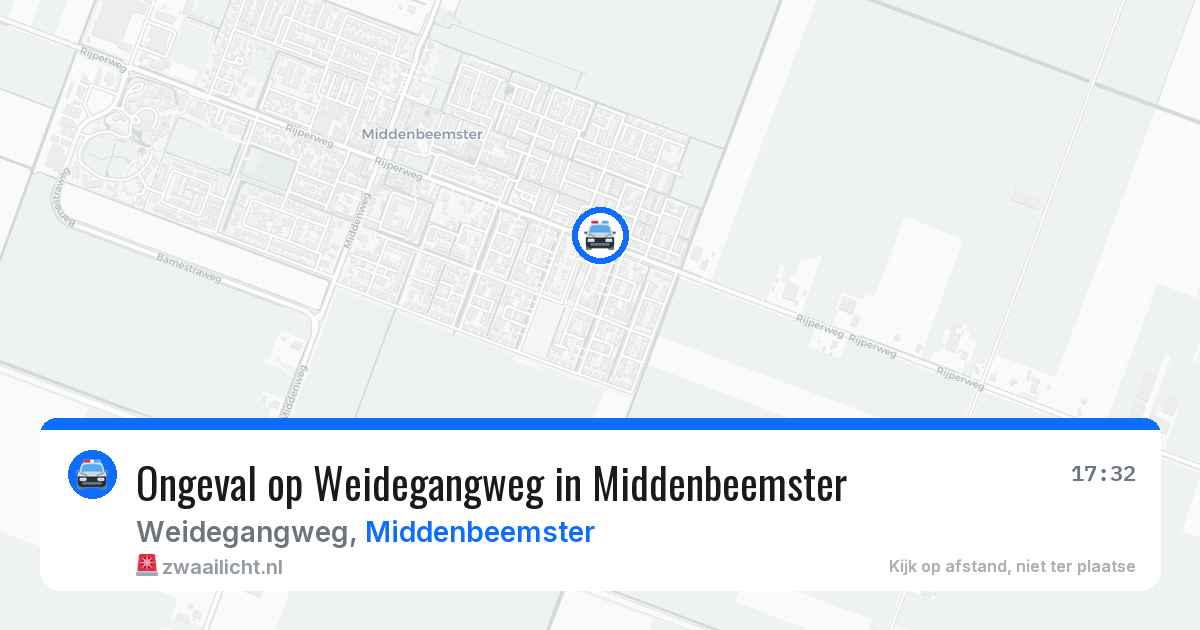 Ongeval op Weidegangweg in Middenbeemster — 6 jun 2026